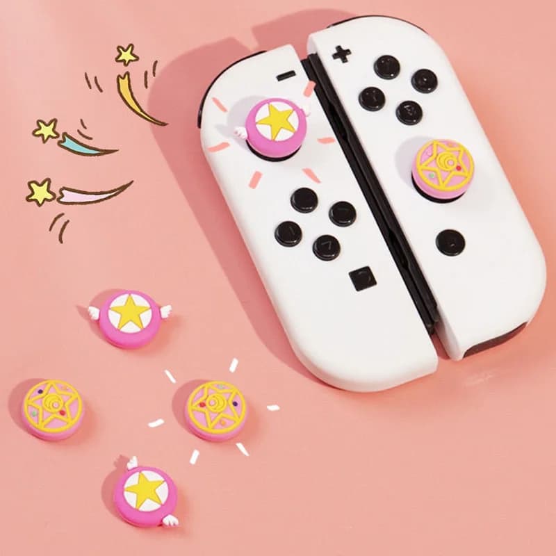 غطاء قبضة عصا التحكم Sanrio Hello Kitty لجهاز Sony PS5 PS4 PS3 Xbox One/360 Slim Series X/S Switch NS Oled - 3