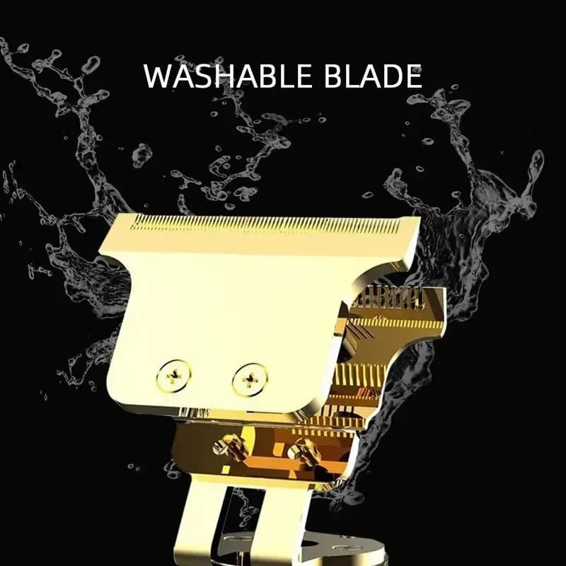 ماكينة حلاقة الشعر الاحترافية T9/إكسسوارات للرجال | شحن سريع USB | ماكينة تشذيب اللحية/الجسم/الشعر | ماكينة حلاقة كهربائية دقيقة - 4