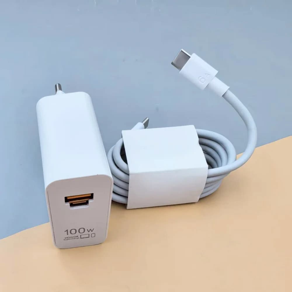 Honor 300 200 Ultra 100W Super Fast Charger PD/QC 3.0 EU/US Wall Adapter For Magic 7 6 Pura 80 70 Pro +1/1.5/2 M PD Type C Cable - 2