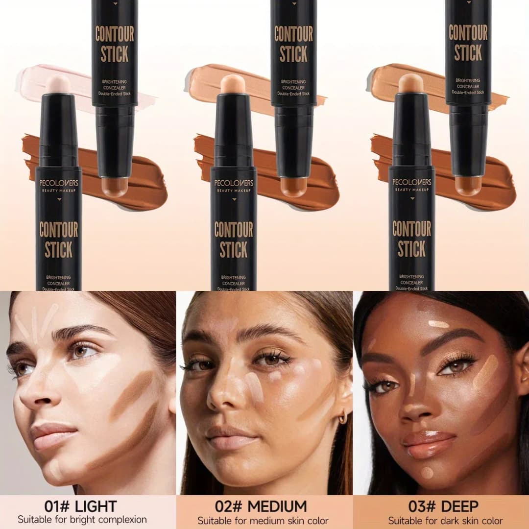 Double Head Highlight Pen Face Make Up Liquid Waterproof Contouring Foundation Contour Makeup Concealer Stick Pencil Cosmetics - 6