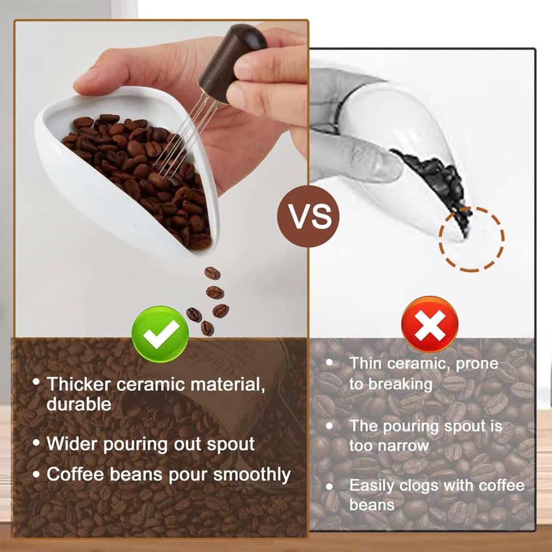 مجموعة كوب جرعات حبوب القهوة وزجاجة رذاذ صينية سيراميك مع رذاذ وملعقة مثالية للبارستا وعشاق الإسبريسو - 4