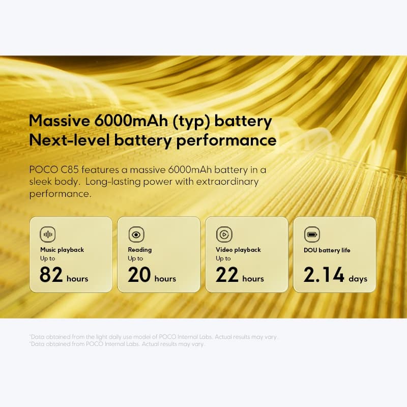 【العرض الأول عالميًا】هاتف POCO C85 نسخة عالمية 128/256 جيجابايت معالج Helio G81-Ultra بطارية 6000 مللي أمبير شاشة 6.9 بوصة كاميرا 50 ميجابكسل شحن 33 واط NFC - 3