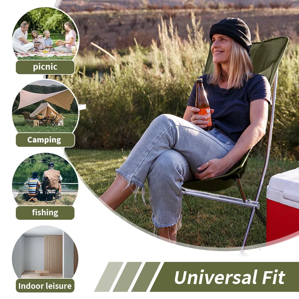 Naturehike 2025 New Camping Moon Chair High Load Ultralight Outdoor Chair Folding Breathable Travel Picnic Fishing Garden Chairs - 6