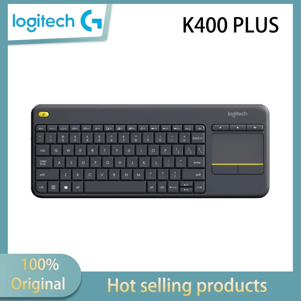 Logitech K400Plus Wireless Keyboard Touch Android Smart TV Computer Laptop Office Keyboard Touch Panel Wireless Touch Keyboard B