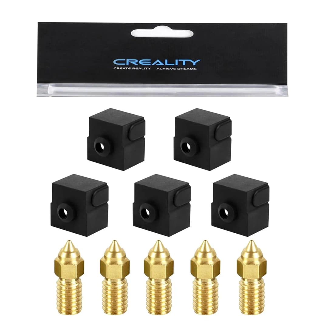 Creality Ender 3 V3 SE Nozzle with 5pcs Silicone Sock,High-Speed Brass Nozzles M6 Hotend Extruder Nozzle for Ender 5 S1/Ender 7