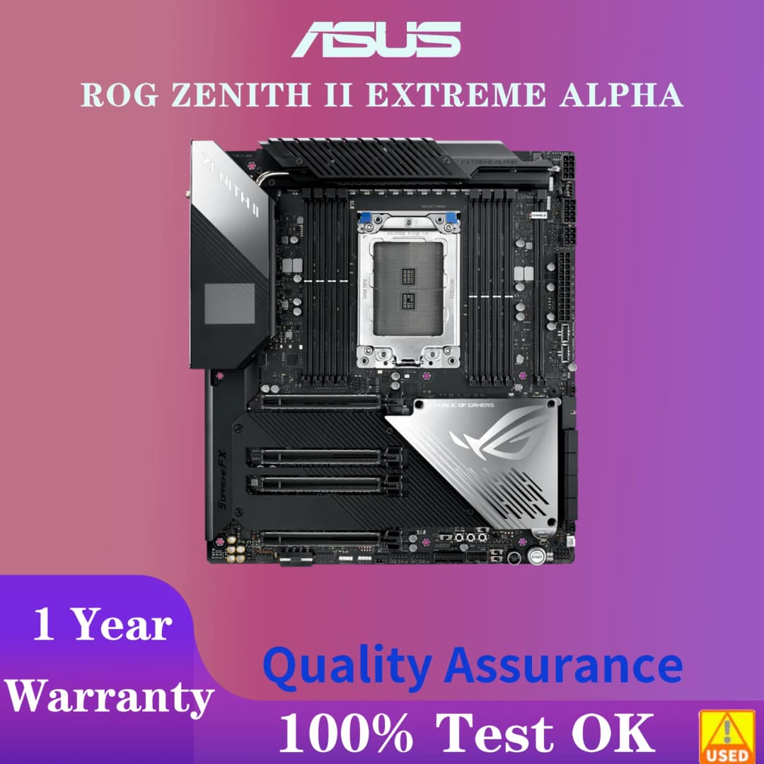 لوحة أم ASUS ROG Zenith II Extreme Alpha مقبس sTRX4 معالج CPU ذاكرة DDR4 4733(OC)  MHz شريحة TRX40 لوحة رئيسية Extended ATX - 2