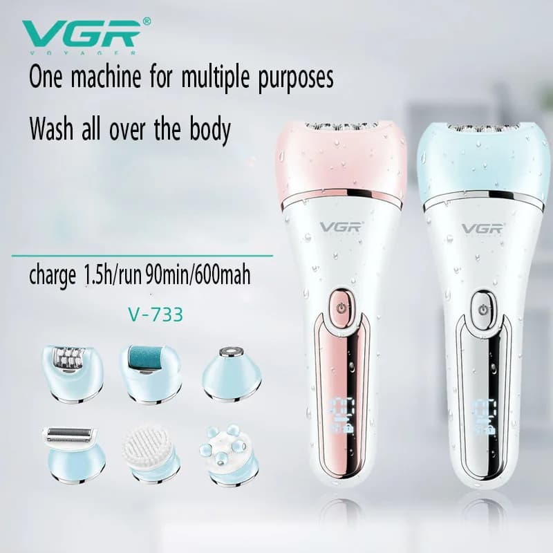 Original VGR  Electric Women Epilator Female Shaver Leg Body Hair Removal Lip Chin Depilatory Lady Bikini Trimmer Facial Hair Re - 5
