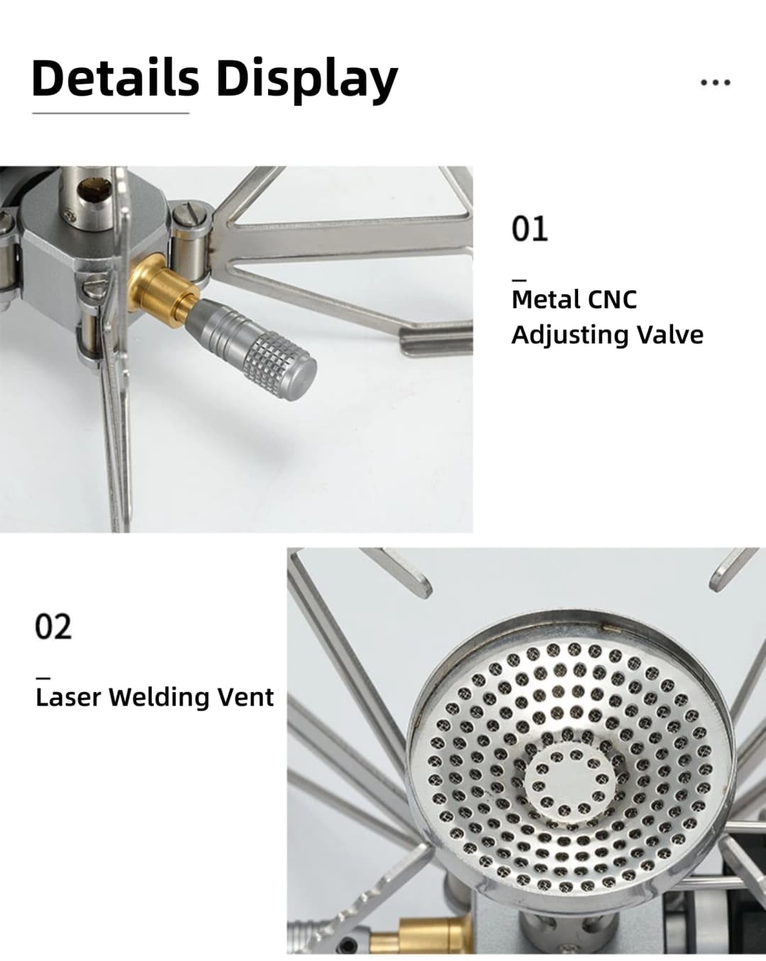 CAMPINGMOON وصول جديد XD-3-NE موقد بروبان وبيوتان محمول خفيف الوزن للتخييم مع حقيبة حمل - 6