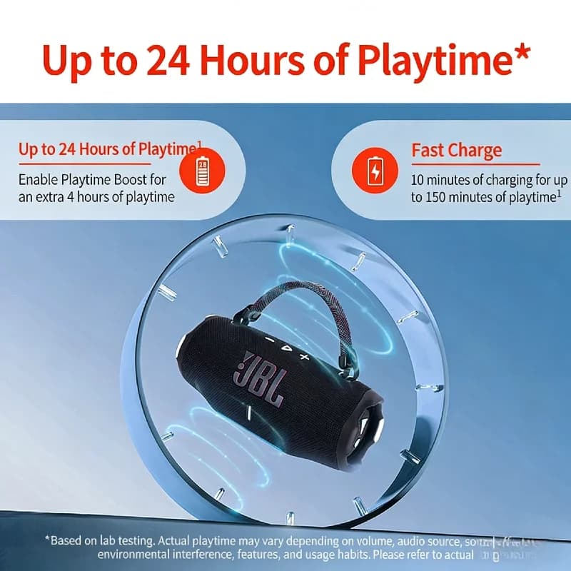 JBL Charge 6 سماعة بلوتوث لاسلكية محمولة IPX7 مقاومة للماء مع بنك طاقة بطارية 20 ساعة سماعة بووم بوكس للسفر والخارج - 2