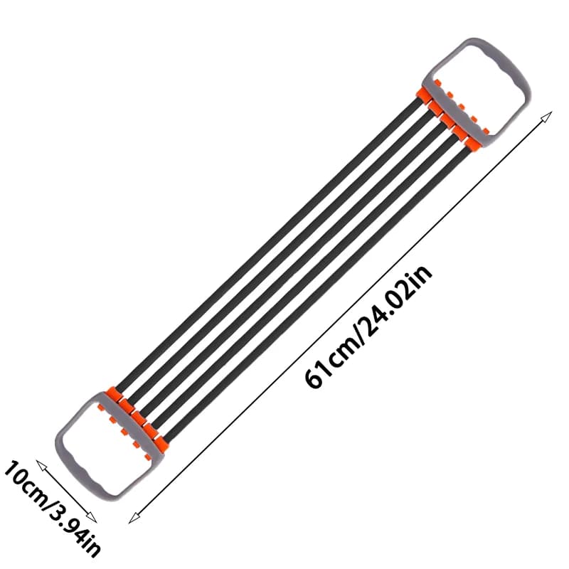 مجموعة تمارين الجسم بالكامل - موسع الصدر مع 5 أشرطة مقاومة قابلة للإزالة للبيلاتيس والرفع وتدريبات العضلات - تقوية - 2