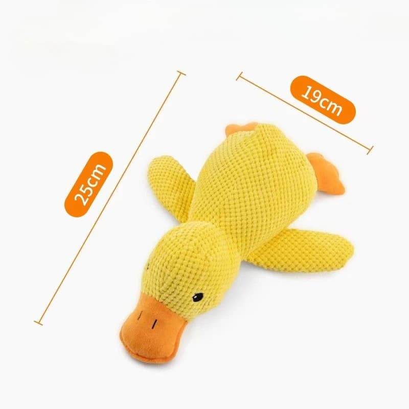 Plush Companion Sleeping Duck Dog Toys for Small Large Dogs Bite Resistant Teeth Grinding Sound Relief Duck Sound Toy - 6