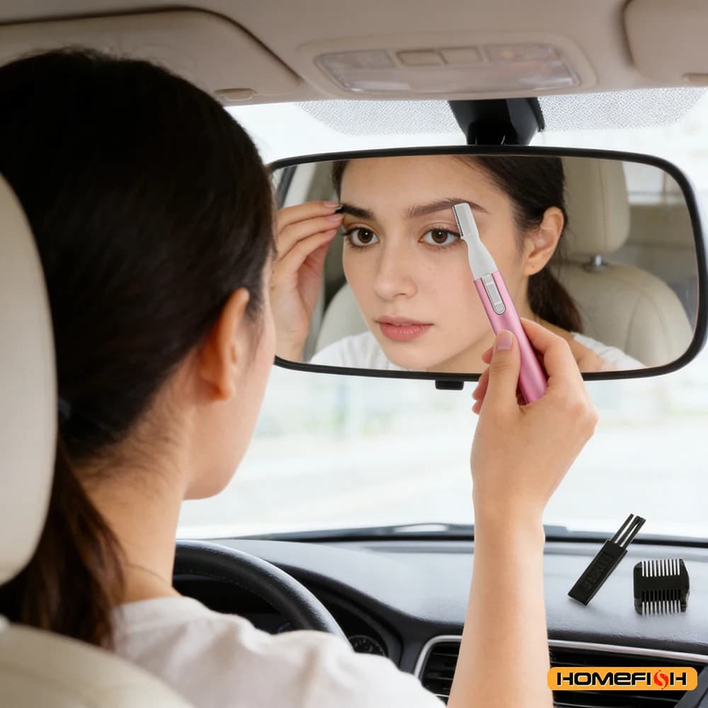 ماكينة حلاقة الحاجبين الكهربائية الصغيرة ومزيل شعر الوجه للرقبة والشفتين والذراعين والساقين والجسم، ماكينة تشذيب للنساء - 5