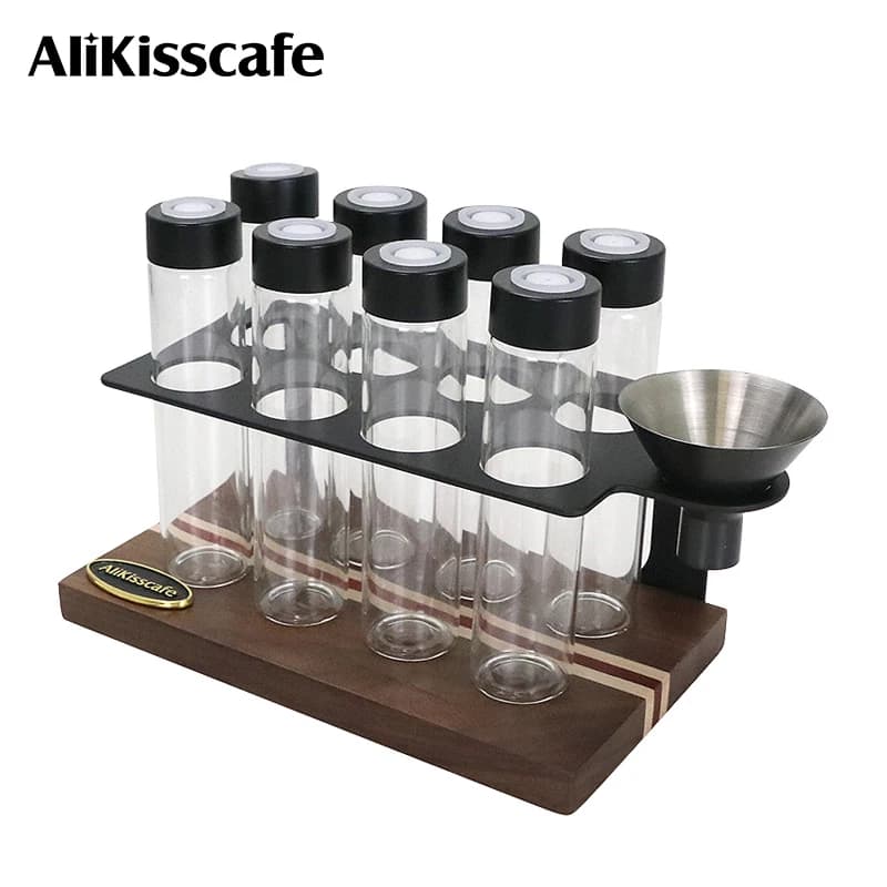 حاوية تخزين حبوب القهوة من Alikisscafe، أنبوب عرض جرعة واحدة مع صمام عادم، أداة بارستا لإكسسوارات الإسبريسو