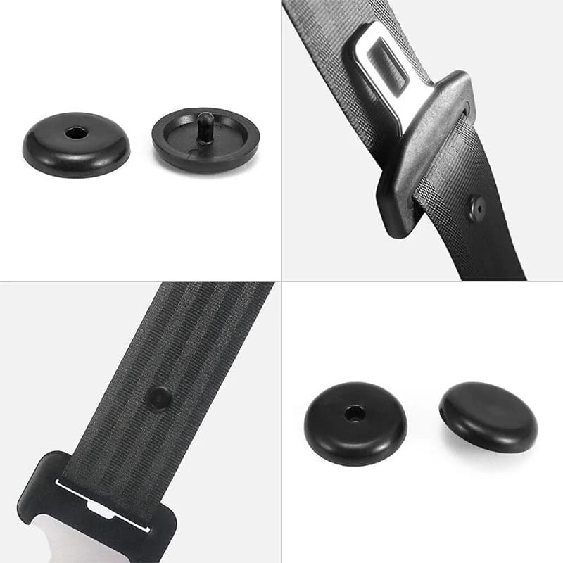 1/10/20pcs Car Parts Auto Safety Seat Belt Black Plastic Stopper Pitch Limit Buckle Clip Retainer Retainer Seatbelt Stop Button - 3