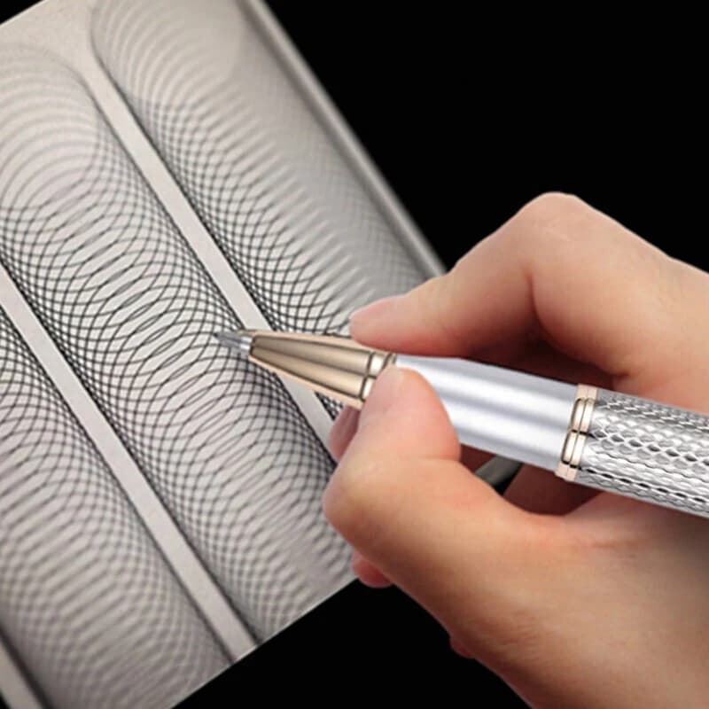 Montagut Classic Silver And Golden Trim Iridium RollerBall Pen Luxury Writing Signature Pen With Gift Box - 3