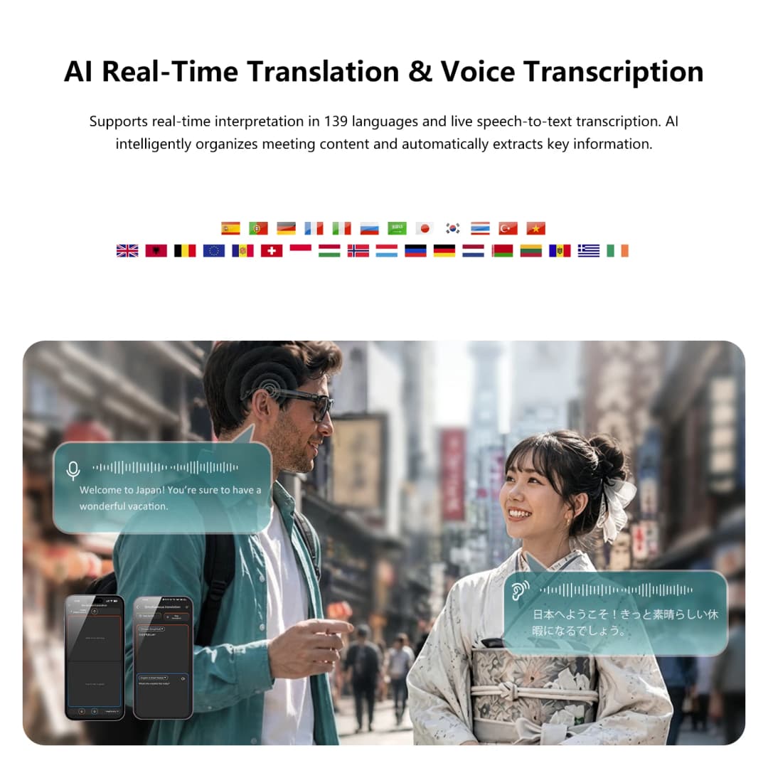Blackview BV300 4K AI Glasses Color-Changing Smart Translation Glasses Photo Video Recording Waterproof Call Smart Sunglasses - 3