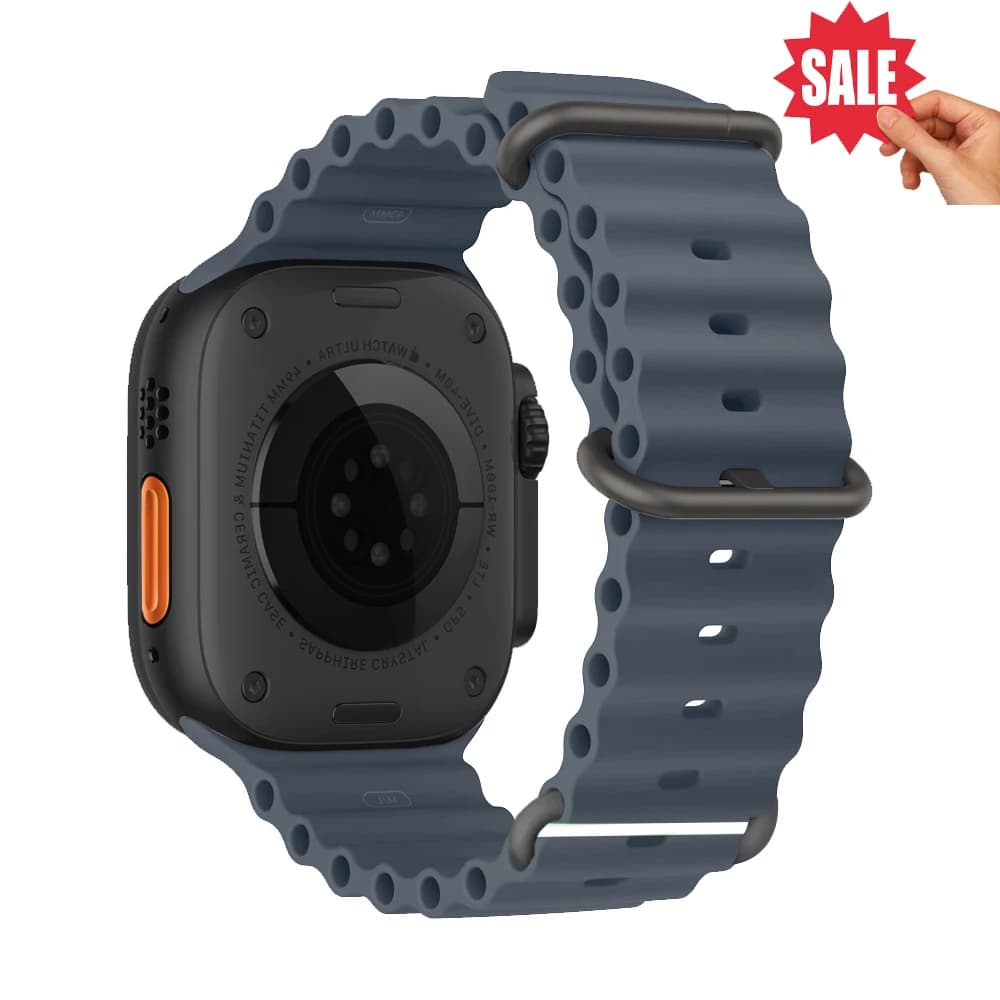 Ocean Band for Apple watch Ultra 3 Series 11 10 9 7 8 6 SE 49mm 45mm 46mm 42mm 44mm 40 41 Silicone bracelet correa iWatch Strap - 3