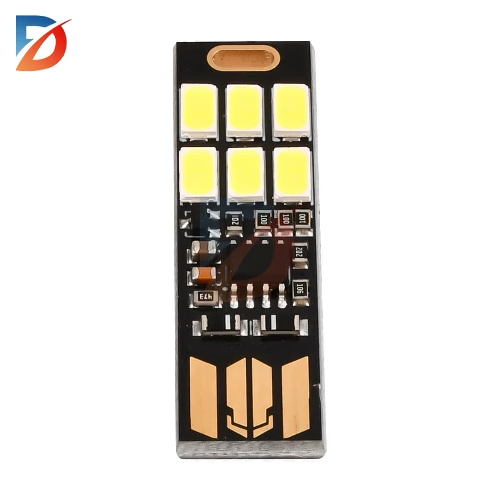 10/5/1PCS Mini 5730 USB 6 LED Light 5V Touch Sensor Dimmable Night Light for Power Bank Computer Laptop Book Reading Table Lamp - 2