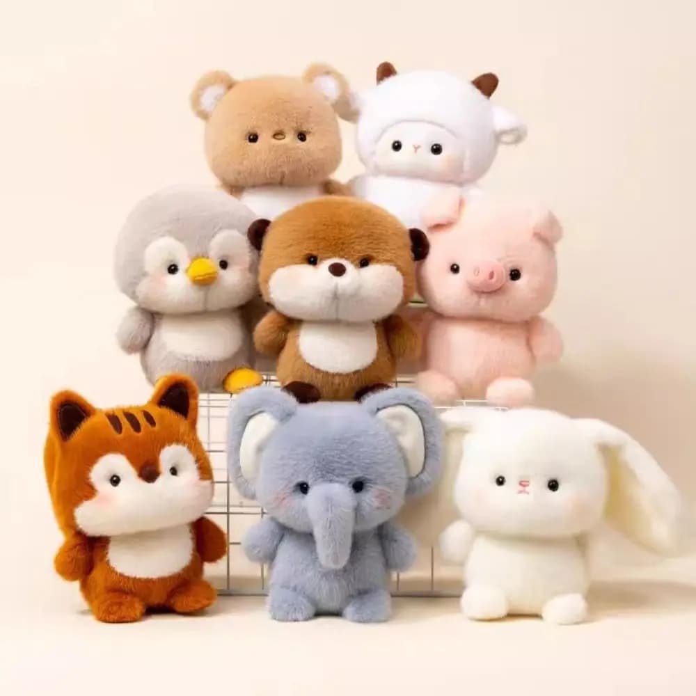 Cute Plush Companion Doll Anime Elephant Rabbit Bear Panda Cartoon Desk Companion Doll 16cm Soft Plush Toy Sleeping Gift - 2