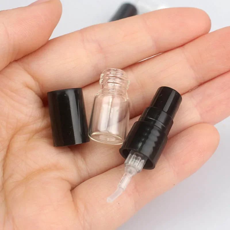 10/20/50/100Pcs 1ml Glass Spray Bottles Portable Clear Perfume Atomizer Empty Sample Refillable Bottles Travel Accessories - 4