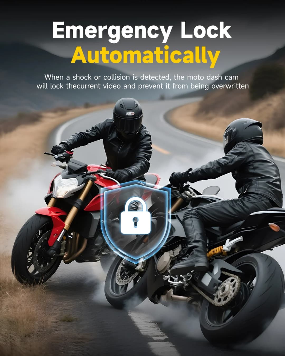 JIUYIN Dual Motorcycle DVR 1080P Action Camera Recorder Front & Rearview Waterproof Motorcycle Dash Cam Night Vision Camera WiFi - 4