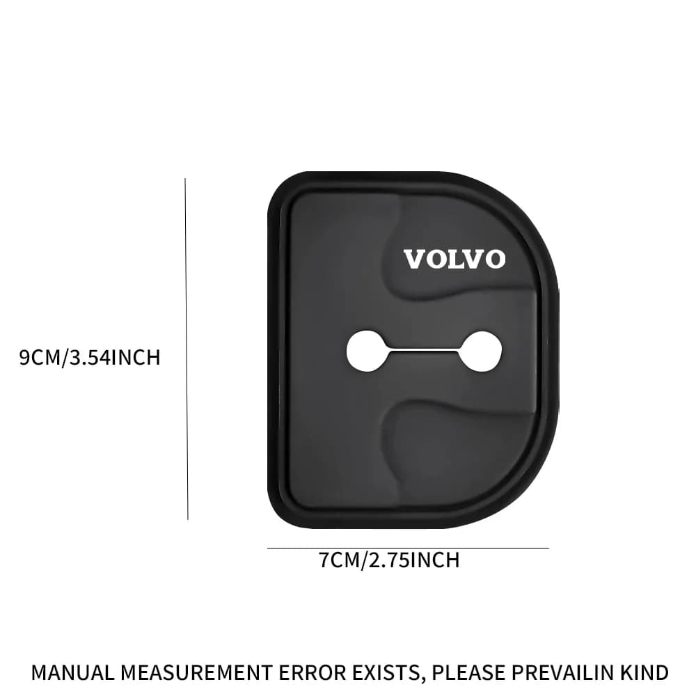 غطاء قفل باب سيارة من السيليكون مع ممتص صدمات لسيارات فولفو XC90 V90 V60 XC60 V40 EC40 EX40 S80 S60 S90 C40 XC40 V70 - 6