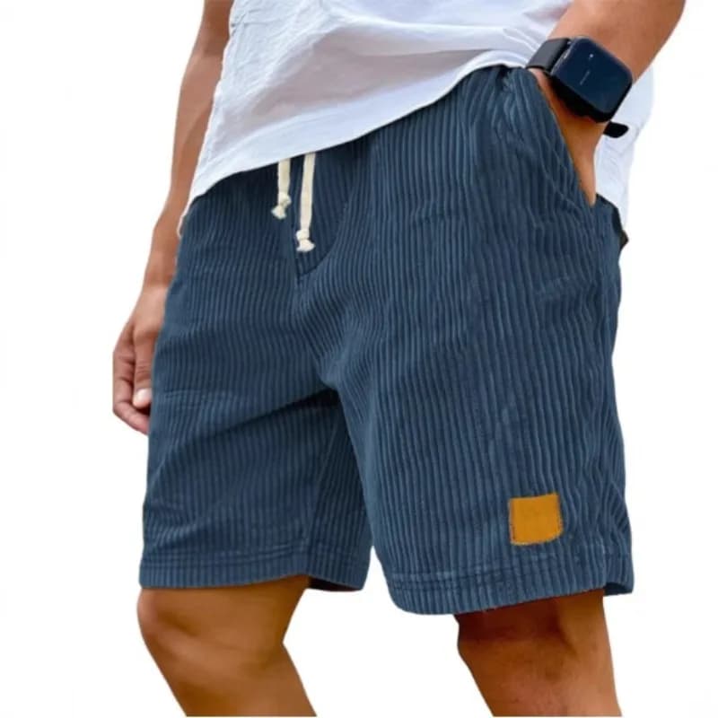 Men's Retro Corduroy Casual Shorts Men Fashion Solid Sweatpants Harajuku Corduroy Short Pants New Men Clothing Roupas - 2
