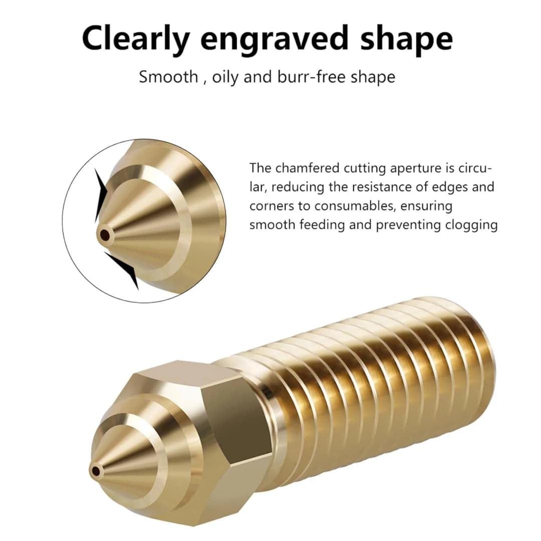 مجموعة فوهات نحاسية رسمية من كرياليتي Ender 3 V3 KE، 5 قطع، فوهات عالية السرعة 0.2mm/0.4mm/0.6mm/0.8mm، متوافقة مع K1/K1 Max/CR-10 SE - 4