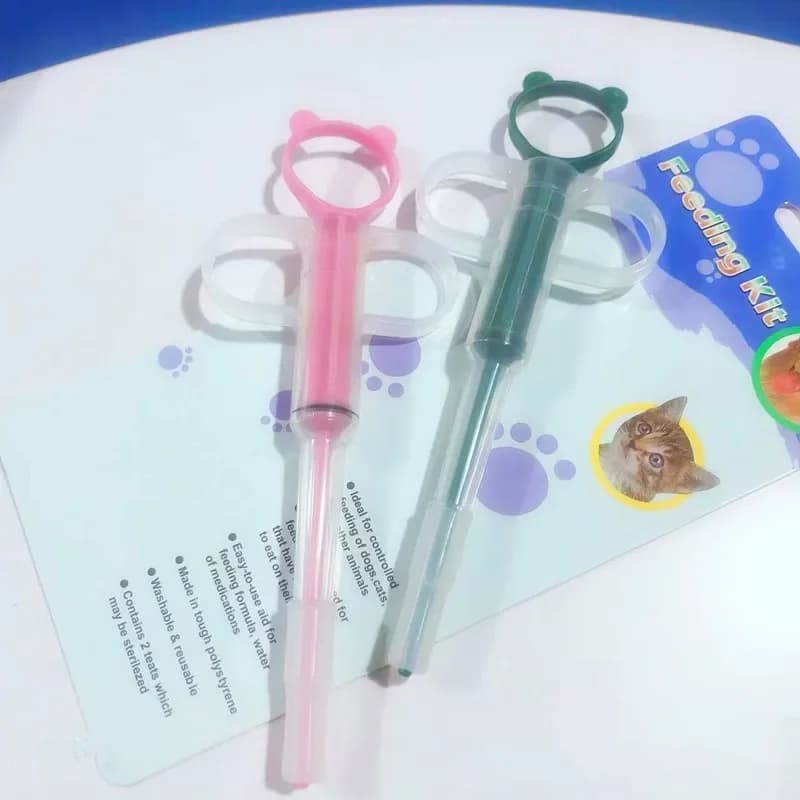 Pet Medicine Feeder Dispenser Cat Tablet Syringe Feeder Soft Tip Multi-Purpose Feeder Cat Pill Shooter Pet Pills Applicator - 2