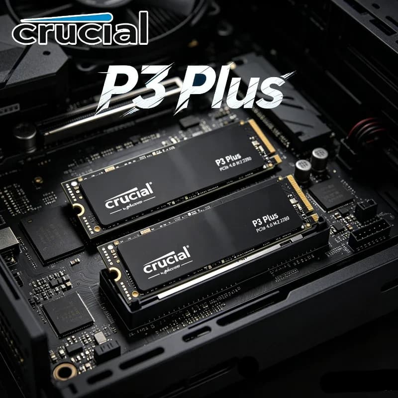 Crucial P3 Plus M.2 2280 PCIe4 NVMe Internal SSD,1TB/2TB 3D NAND Ultra High Speed OEM Gaming Drive For Laptop & Desktop PC