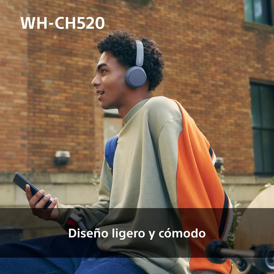 ​ Sony wh-ch520 wireless bluetooth 5.2 on-ear headphones with built-in microphone, battery up to 50 hours, fast charging, dsee, multipoint and voice assistant support ​ - 4