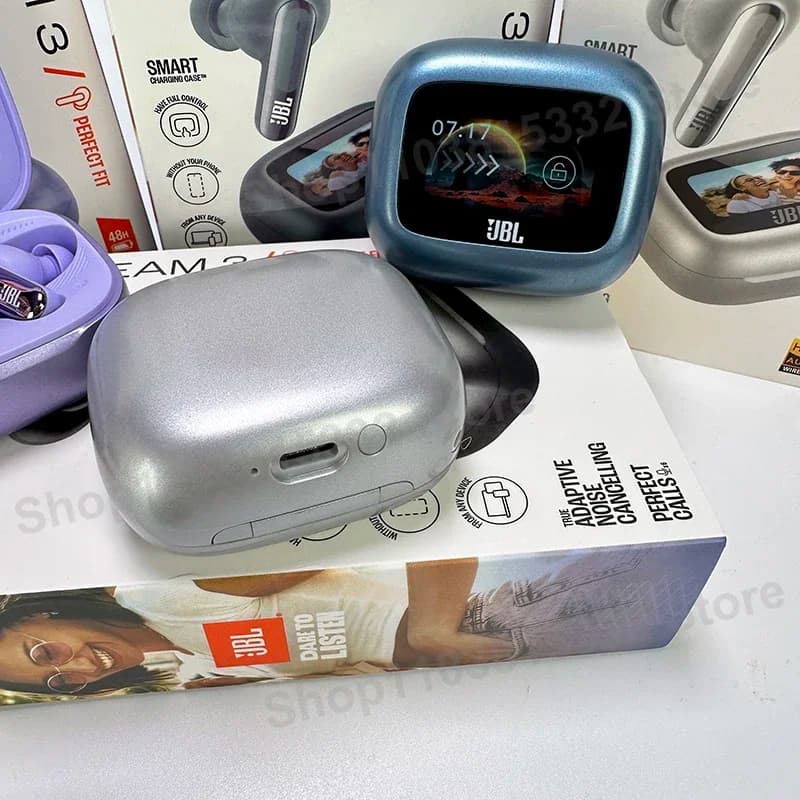 سماعات JBL Live Beam 3 الأصلية بلوتوث لاسلكية حقيقية مع صندوق عرض ذكي LED سماعات رأس عازلة للضوضاء Beam3 - 3