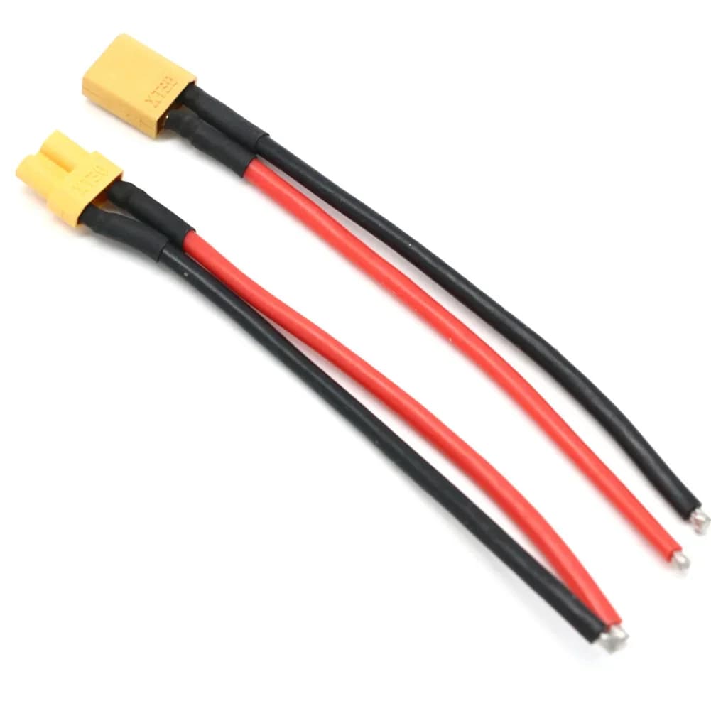 موصلات XT60 XT30 XT90 T، ذكر/أنثى، مع أسلاك سيليكون 100 مم 12/14/16AWG لكابلات بطاريات RC - 5