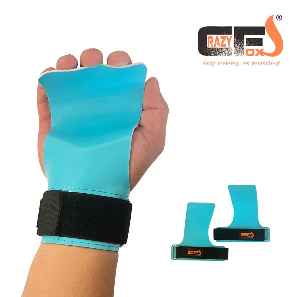 Rubber chalk free weight Lifting Grips Heavy Duty Straps Alternative Power Lifting Hooks for Deadlift Wrist Support Calleras - 3