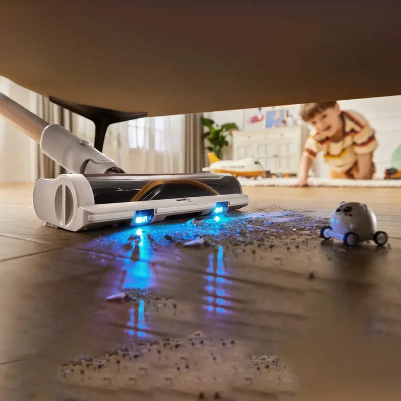 Dreame U20 Cordless Vacuum Cleaner 120AW 22000Pa Blue Light Dust Reveal V-shaped Anti-tangle for Pet Hair Hard Floor Carpet - 3