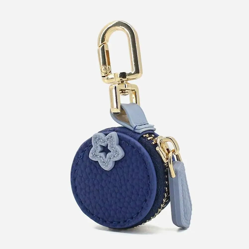 Fruit Coin Purse Cherry Blueberry Design Fruit Charm Coin Purse Cute PU Leather Pendant Keychain Earphone Bag Mini Storage Bag - 6