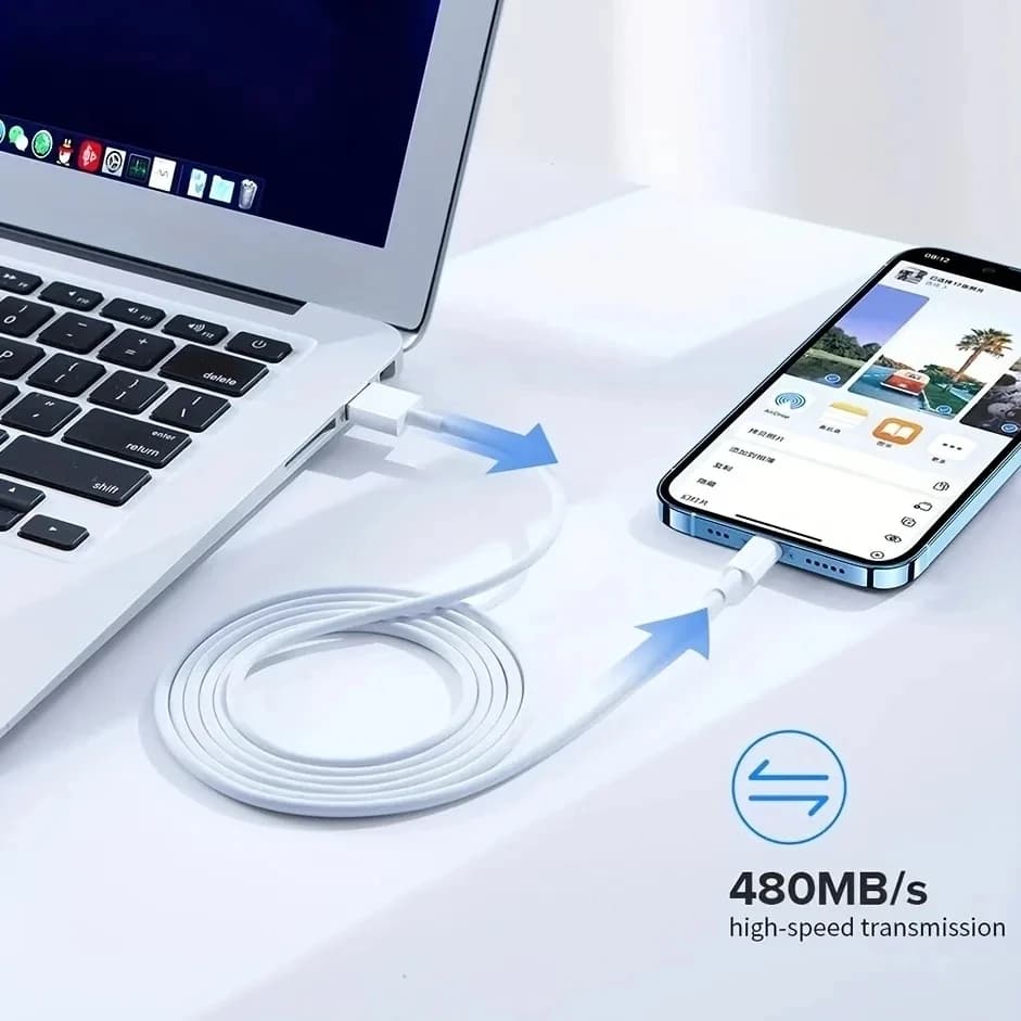 كابل شاحن USB عالي الجودة لهاتف iPhone 14 8 7 6S Plus 13 12 Pro XS Max XR SE شحن سريع مزامنة البيانات 1 متر 2 متر 3 متر - 4