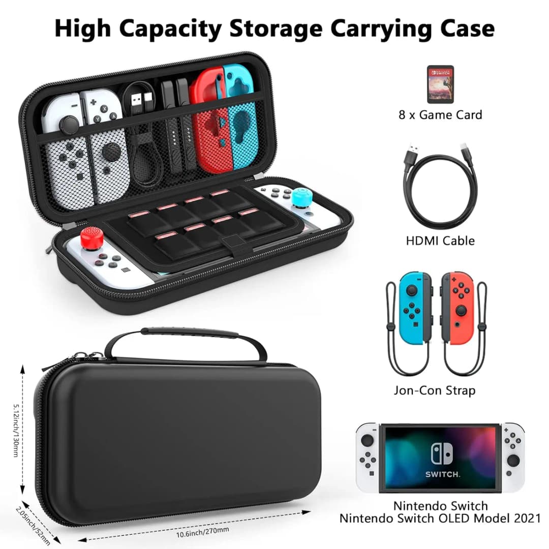 Portable Lightweight Carrying Case for Switch Console Large Capacity Waterproof Protective Storage Bag for Game Accessories - 4