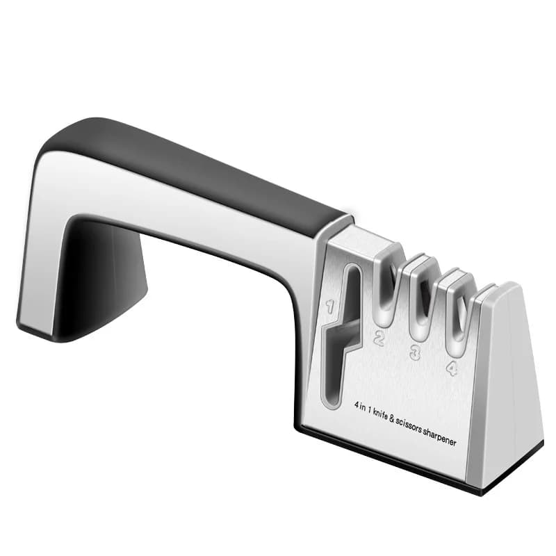 4 In 1 Knife Sharpener Professional Knife Scissor Manual Kitchen Sharpener  For All Sized Stainless Steel Blades Accessories - 6