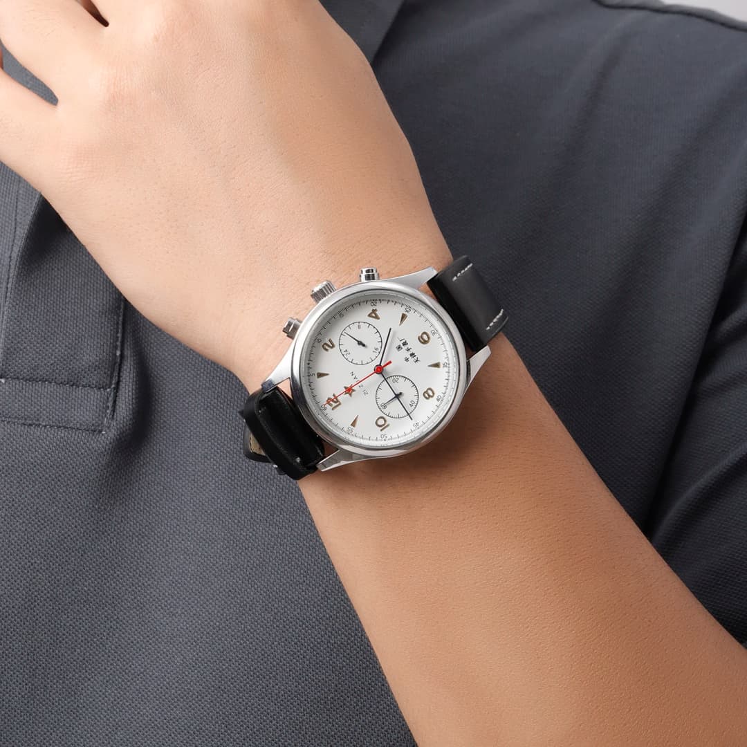 2026 ساعات رجالية جديدة 1963 الطيار ساعة أوتوماتيكية 40 مللي متر مقاوم للماء ريترو كوارتز كرونوغراف فستان عتيق - 4
