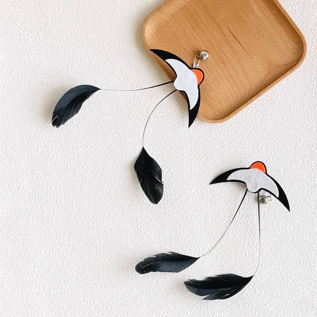 لعبة تفاعلية للقطط، ريشة طائر محاكاة مع جرس، عصا لعب للقطط الصغيرة، أداة إغراء - 3