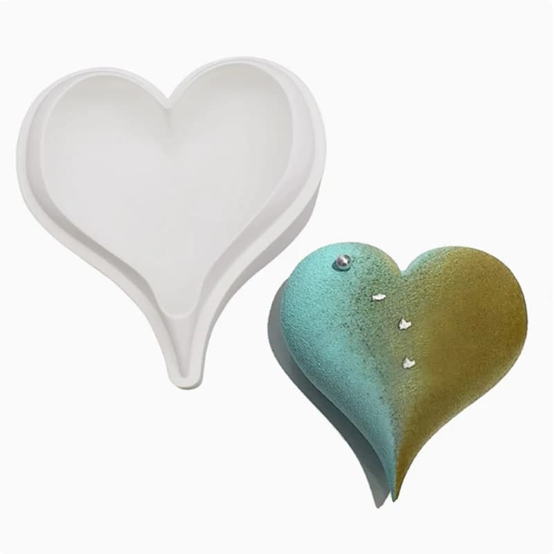 قوالب كعك سيليكون بتصميم قلب أو ورد رومانسي، مثالية لعيد الحب وتزيين الحلويات وأدوات الخبز - 5