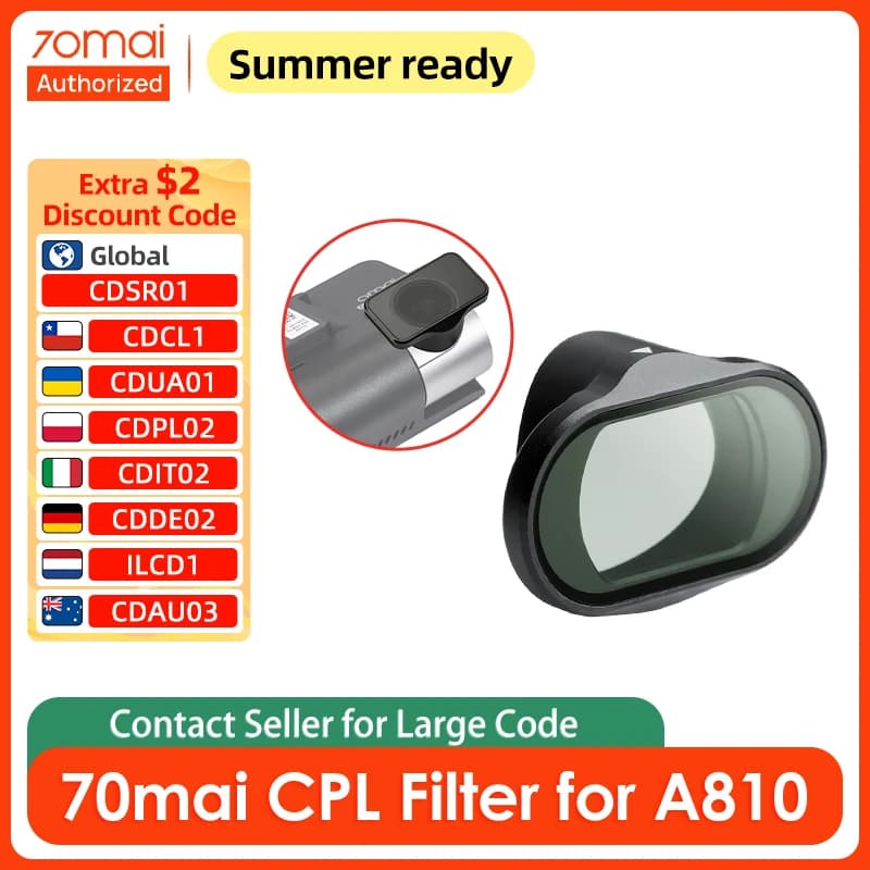 70mai Original CPL Filter Only for 70mai Dash Cam A810
