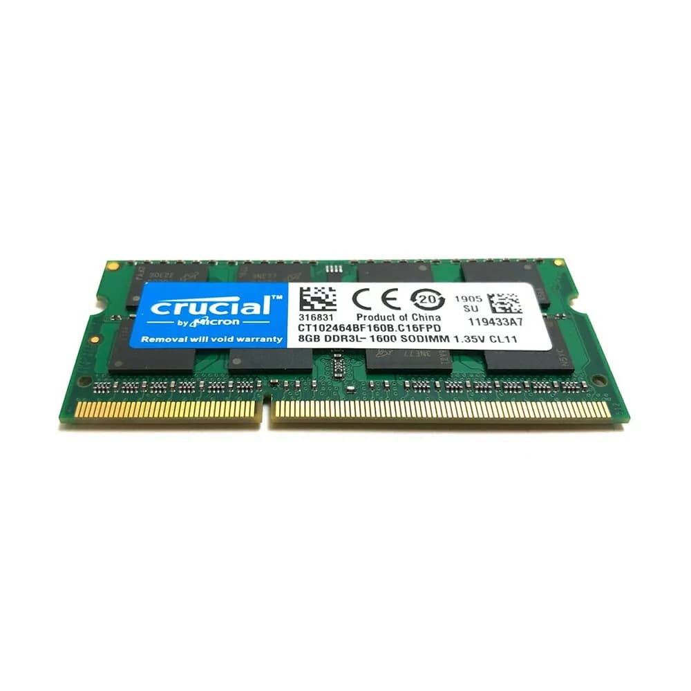 1/2pc Crucial 8GB Laptop RAM 16GB Kit (8GBx2) DDR3/DDR3L 1866 MT/s (PC3-14900) Unbuffered SODIMM 204-Pin Memory-CT51264BF186B - 4