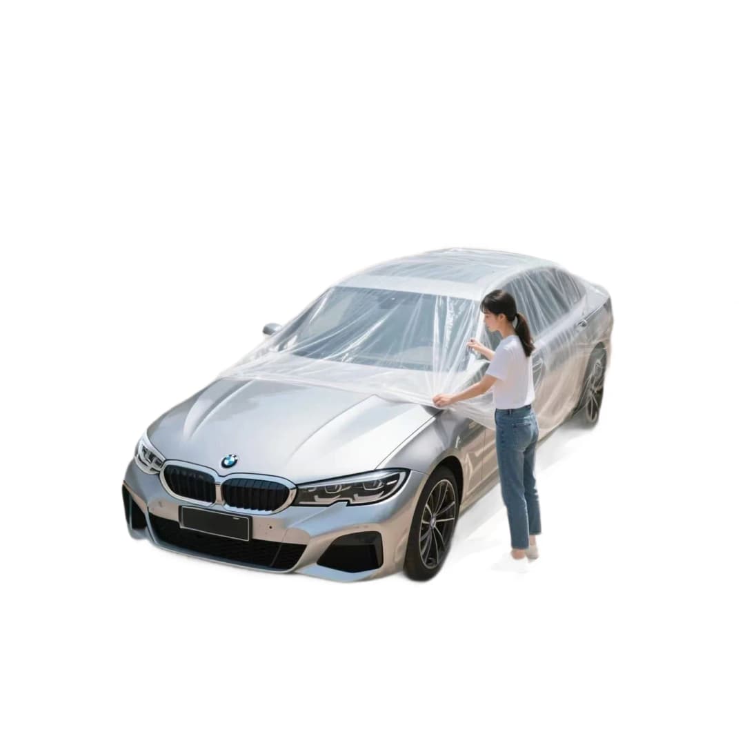 Disposable Transparent Universal Car Cover, PEVA Dustproof & Scratch-Free Auto Protector for Indoor Vehicle Exterior Protection - 5