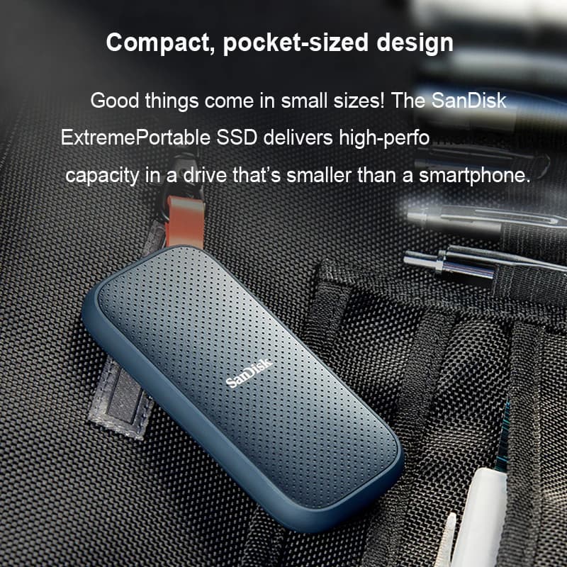 SanDisk E30 محرك أقراص صلبة خارجي محمول SSD USB 3.2 USB-C سعة 1 تيرابايت 2 تيرابايت محرك أقراص صلبة خارجي لأجهزة الكمبيوتر المحمولة/سطح المكتب - 3