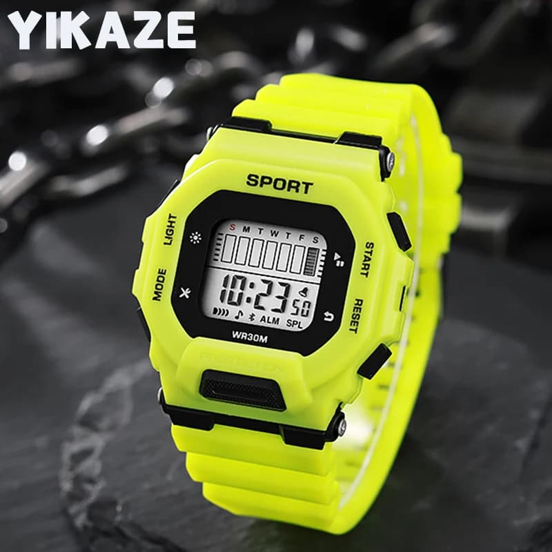 YIKAZE Men Women Sports Watches Multifunction Military Digital Watch Waterproof Fitenss Electronic Wristwatch for Student Man - 2