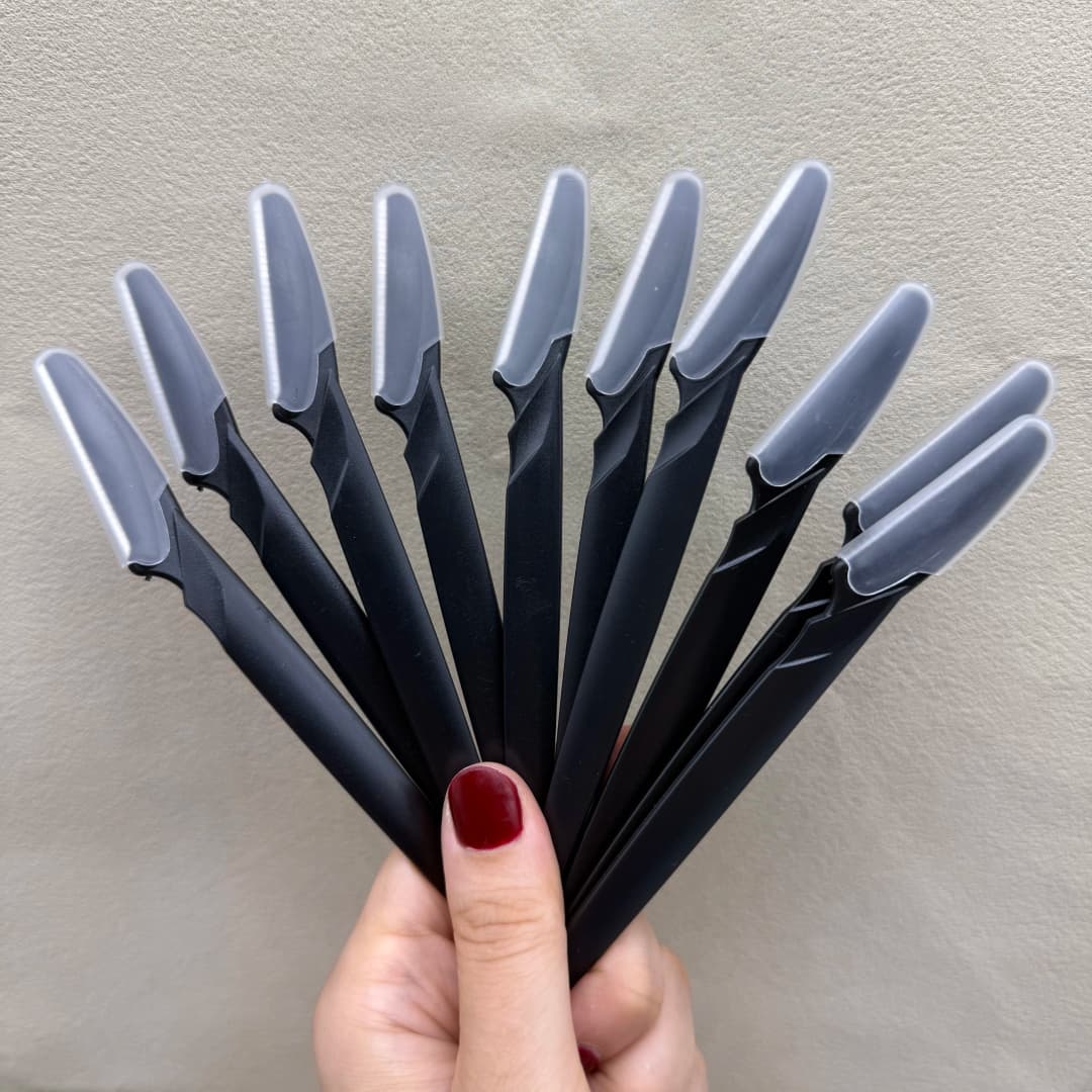 3/10 قطع أدوات إزالة شعر الحاجبين شفرة آمنة لتشذيب الحاجبين ماكينة حلاقة الوجه النسائية المحمولة - 4