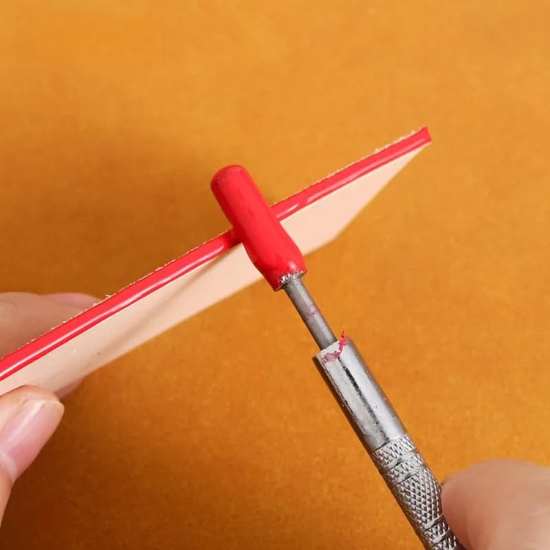 1Pc Leathercraft Edge Dye Pen&Oil Gluing Applicator-Metal Leather Paint Roller Tool Set-For DIY Leather Craft Projects - 6