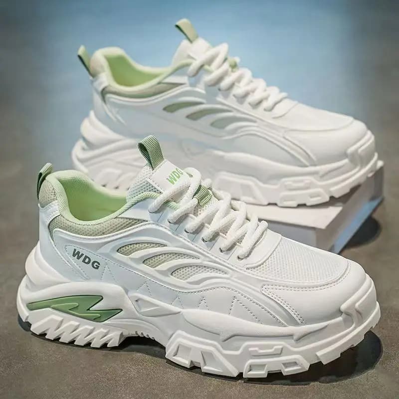 Men's Dad Shoes Summer Casual Running Shoes Thick Bottom Sports Sneakers Breathable round Toe Rubber Outsole Comfortable Slip-On - 3